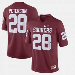 For Men OU Sooners #28 Adrian Peterson Crimson Alumni Football Game Jersey 546522-353