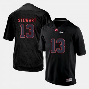 For Men's Alabama Crimson Tide #13 ArDarius Stewart Black College Football Jersey 894411-758