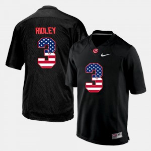 For Men's Bama #3 Calvin Ridley Black US Flag Fashion Jersey 294877-913