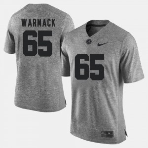 Men's Bama #65 Chance Warmack Gray Gridiron Gray Limited Gridiron Limited Jersey 947418-561
