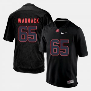 Mens Bama #65 Chance Warmack Black Silhouette College Jersey 196121-258
