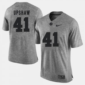 For Men's Alabama Roll Tide #41 Courtney Upshaw Gray Gridiron Gray Limited Gridiron Limited Jersey 502318-332
