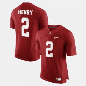 Men's University of Alabama #2 Derrick Henry Red College Football Jersey 770636-532