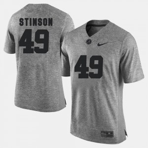 For Men's Alabama Crimson Tide #49 Ed Stinson Gray Gridiron Gray Limited Gridiron Limited Jersey 479891-566