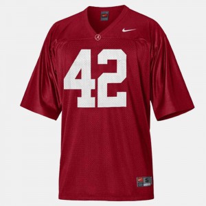Youth Roll Tide #42 Eddie Lacy Red College Football Jersey 648055-365