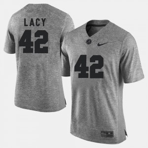 For Men's Alabama Roll Tide #42 Eddie Lacy Gray Gridiron Gray Limited Gridiron Limited Jersey 951030-804