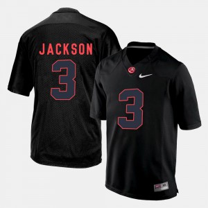 For Men's University of Alabama #3 Kareem Jackson Black College Football Jersey 500327-514