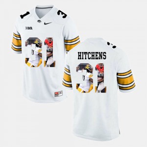 For Men's Iowa Hawkeyes #31 Anthony Hitchens White Pictorial Fashion Jersey 360770-201