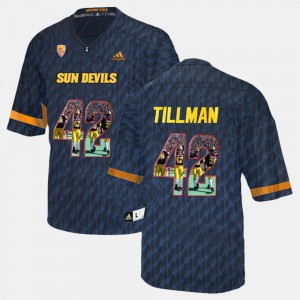Men's Arizona State #42 Pat Tillman Black Player Pictorial Jersey 278950-234