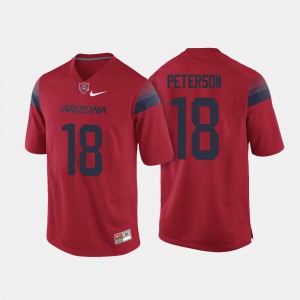 For Men Arizona Wildcats #18 Cedric Peterson Red College Football Jersey 577132-586