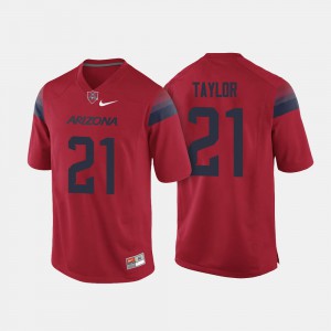 For Men U of A #21 J.J. Taylor Red College Football Jersey 234393-873