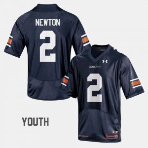 Youth Tigers #2 Cam Newton Navy College Football Jersey 283005-579