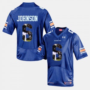 Men's Auburn #6 Jeremy Johnson Navy Blue Player Pictorial Jersey 413732-277