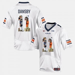 For Men Auburn Tigers #11 Karlos Dansby White Player Pictorial Jersey 886270-835