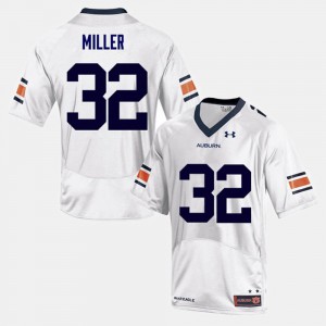Men's Auburn #32 Malik Miller White College Football Jersey 874775-626