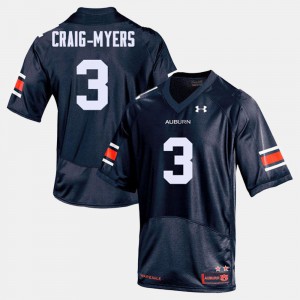 For Men Auburn University #3 Nate Craig-Myers Navy College Football Jersey 966083-213