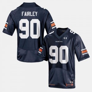 For Men's Auburn University #90 Nick Fairley Navy College Football Jersey 700354-924