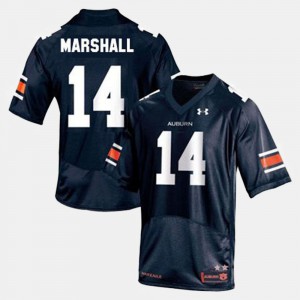 Men's Auburn #14 Nick Marshall Blue College Football Jersey 177956-608