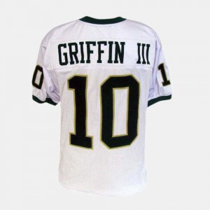 Men's BU #10 Robert Griffin III White College Football Jersey 941220-574