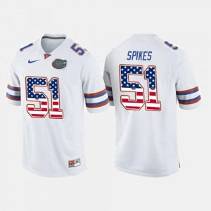 Men's UF #51 Brandon Spikes White US Flag Fashion Jersey 499208-414