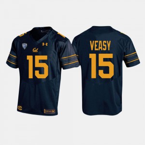 Men California Berkeley #15 Jordan Veasy Navy College Football Jersey 774834-566
