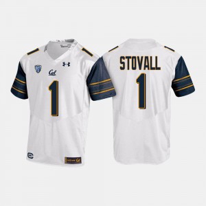 Men California Golden Bears #1 Melquise Stovall White College Football Jersey 568501-429