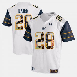 For Men's Cal Bears #28 Patrick Laird White Player Pictorial Jersey 309918-292