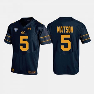 Men Cal Bears #5 Tre Watson Navy College Football Jersey 379882-377