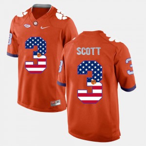 Mens CFP Champs #3 Artavis Scott Orange US Flag Fashion Jersey 602098-702