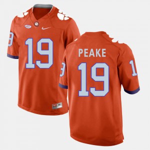 Men Clemson University #19 Charone Peake Orange College Football Jersey 991242-352