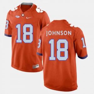 For Men's Clemson #18 Jadar Johnson Orange College Football Jersey 573893-292