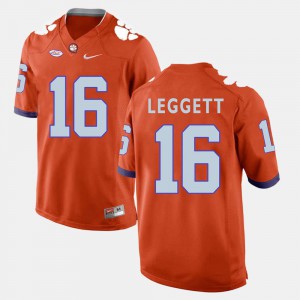 Men Clemson #16 Jordan Leggett Orange College Football Jersey 768241-965