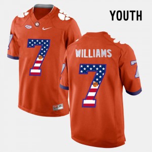 Youth CFP Champs #7 Mike Williams Orange US Flag Fashion Jersey 941258-560