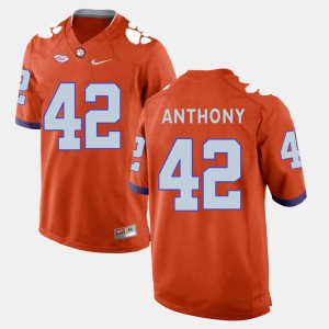 Men Clemson #42 Stephone Anthony Orange College Football Jersey 685738-899