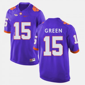 For Men's CFP Champs #15 T.J. Green Purple College Football Jersey 635430-875