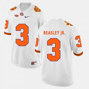Mens Clemson Tigers #3 Vic Beasley Jr. White College Football Jersey 176027-792