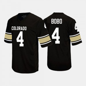 For Men's CU Boulder #4 Bryce Bobo Black College Football Jersey 444538-947