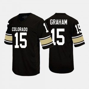 For Men's Colorado #15 Chris Graham Black College Football Jersey 500170-235