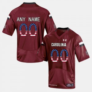 Mens SC #00 Red US Flag Fashion Customized Jersey 607160-121