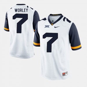 Men West Virginia #7 Daryl Worley White Alumni Football Game Jersey 116252-521