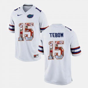 Men Florida #15 Tim Tebow White College Football Jersey 533702-272