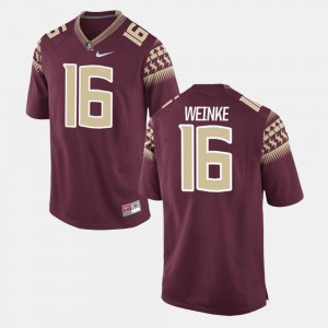 For Men Seminoles #16 Chris Weinke Garnet Alumni Football Game Jersey 962091-383