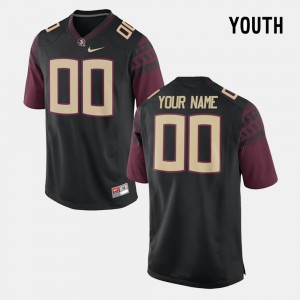 Youth(Kids) Florida ST #00 Black College Limited Football Customized Jerseys 756194-930