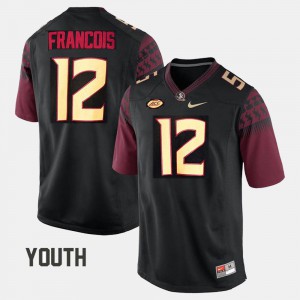 Youth Florida State #12 Deondre Francois Black College Football Jersey 922115-380