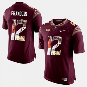 For Men FSU #12 Deondre Francois Red Player Pictorial Jersey 779946-350