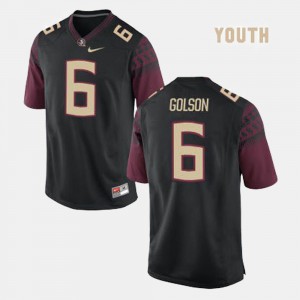 Youth Seminole #6 Everett Golson Black College Football Jersey 712884-895