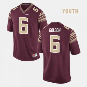 Kids Seminole #6 Everett Golson Red College Football Jersey 778544-874