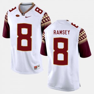 Mens Seminoles #8 Jalen Ramsey White College Football Jersey 562809-614