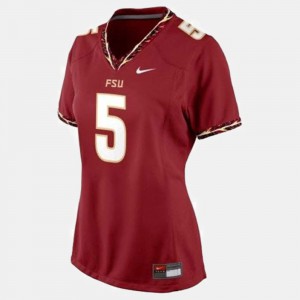 For Women's Seminole #5 Jameis Winston Red College Football Jersey 223120-969