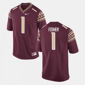 For Men's Florida State Seminoles #1 Jimbo Fisher Garnet Alumni Football Game Jersey 818618-674
